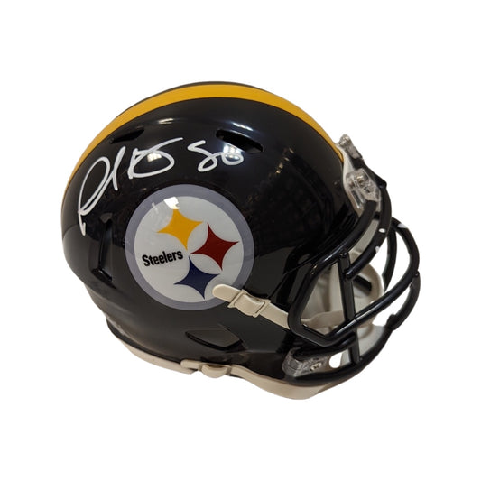 Plaxico Burress Autographed Pittsburgh Steelers Speed Mini Helmet Steiner CX