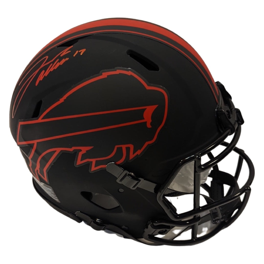 Josh Allen Autographed Buffalo Bills Eclipse Authentic Helmet Red Ink Beckett