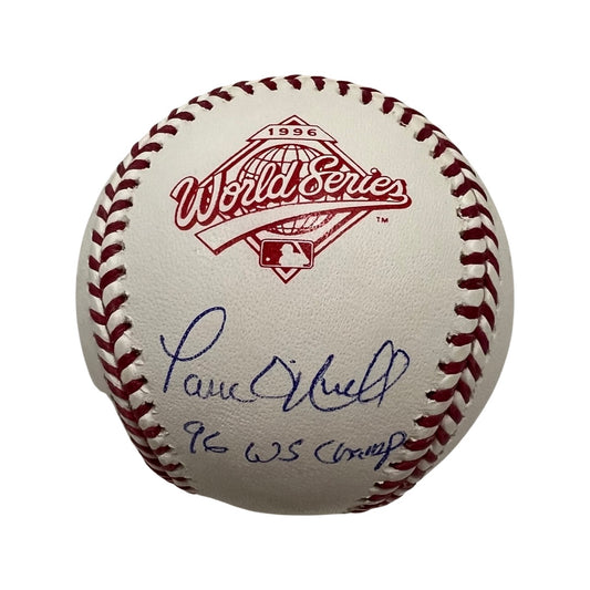 Paul O’Neill Autographed New York Yankees 1996 World Series Logo Baseball “96 WS Champ” Inscription Steiner CX