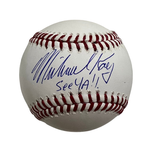 Michael Kay Autographed New York Yankees OMLB “See Ya” Inscription Steiner CX