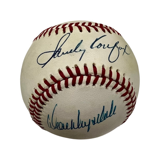 Sandy Koufax & Don Drysdale Autographed Los Angeles Dodgers ONLB JSA