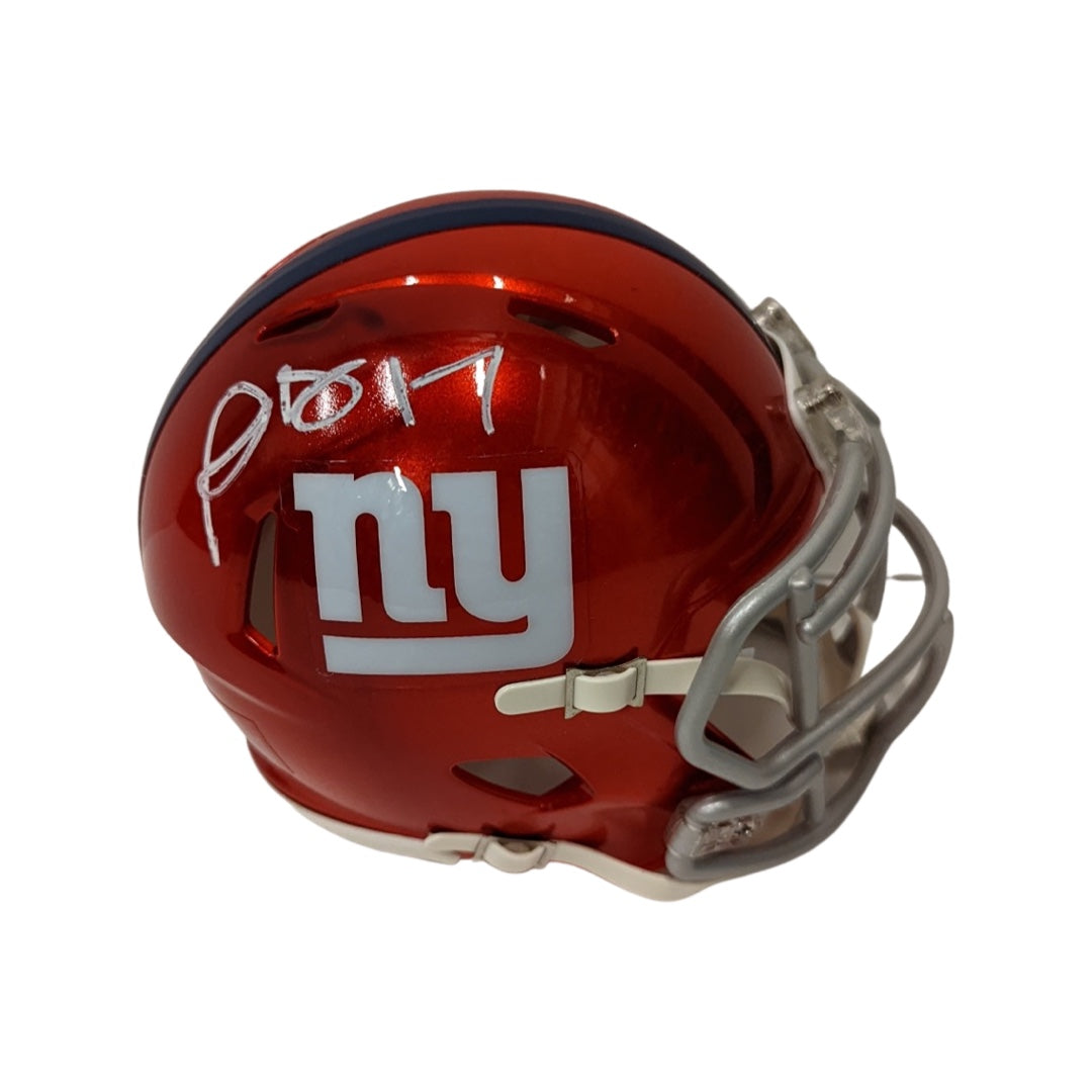 Plaxico Burress Autographed New York Giants Flash Mini Helmet Steiner CX