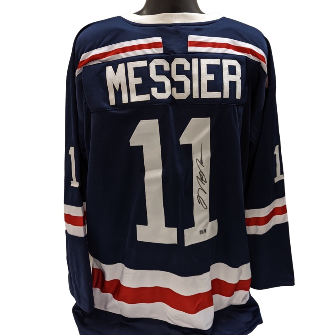 Mark Messier Autographed New York Rangers Navy Jersey Steiner CX