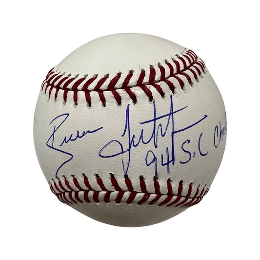 Brian Leetch Autographed New York Rangers OMLB “94 SC. Champs” Inscription Steiner CX