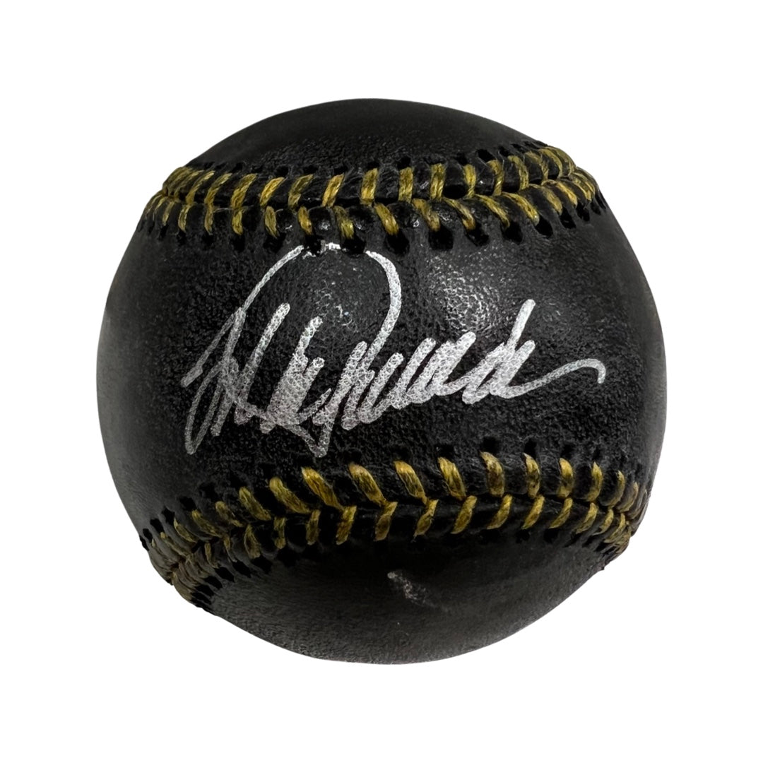 Jorge Posada Autographed New York Yankees Black Leather Baseball JSA
