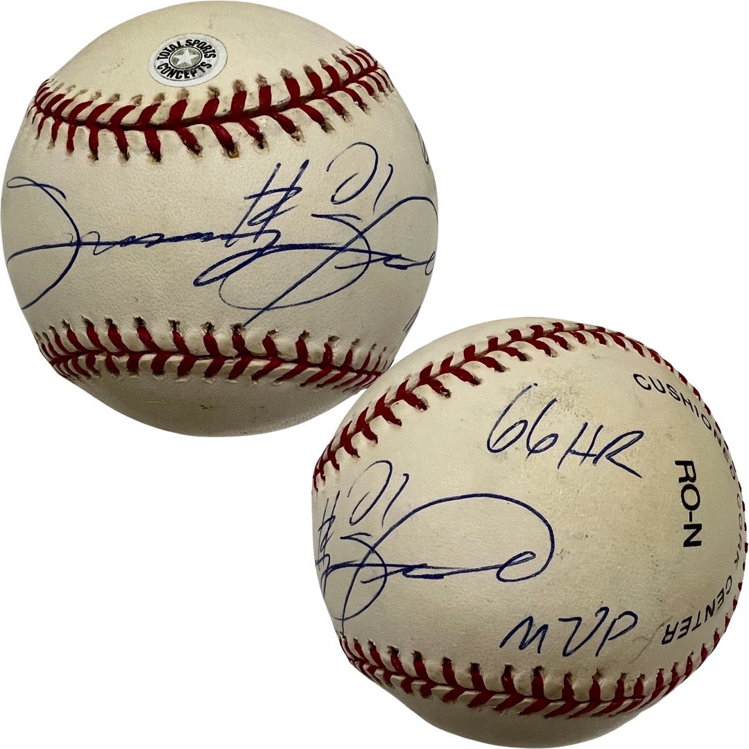 Sammy Sosa Autographed Chicago Cubs NL Baseball “66 HR MVP” Inscription PSA