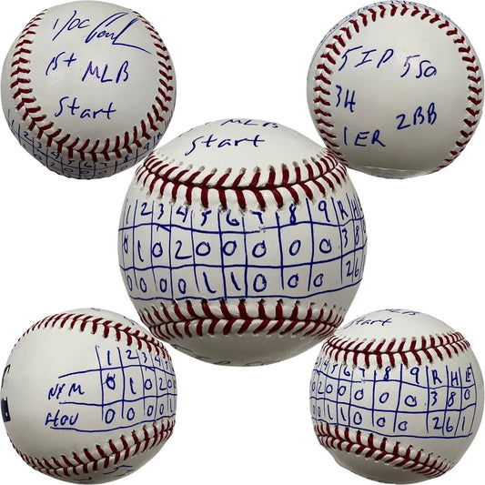 Doc Gooden Autographed New York Mets OMLB 1st MLB Start Full Line Score “1st MLB Start, 5 IP, 5 SO, 3 H, 2 BB, 1 ER” Inscriptions JSA