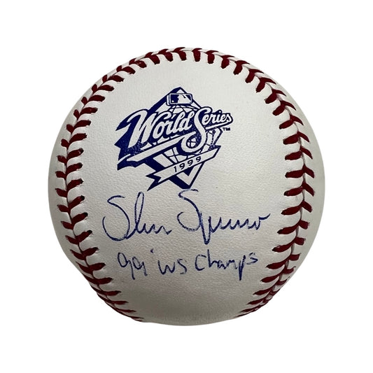 Shane Spencer Autographed New York Yankees 1999 World Series Logo Baseball “99 WS Champs” Inscription JSA