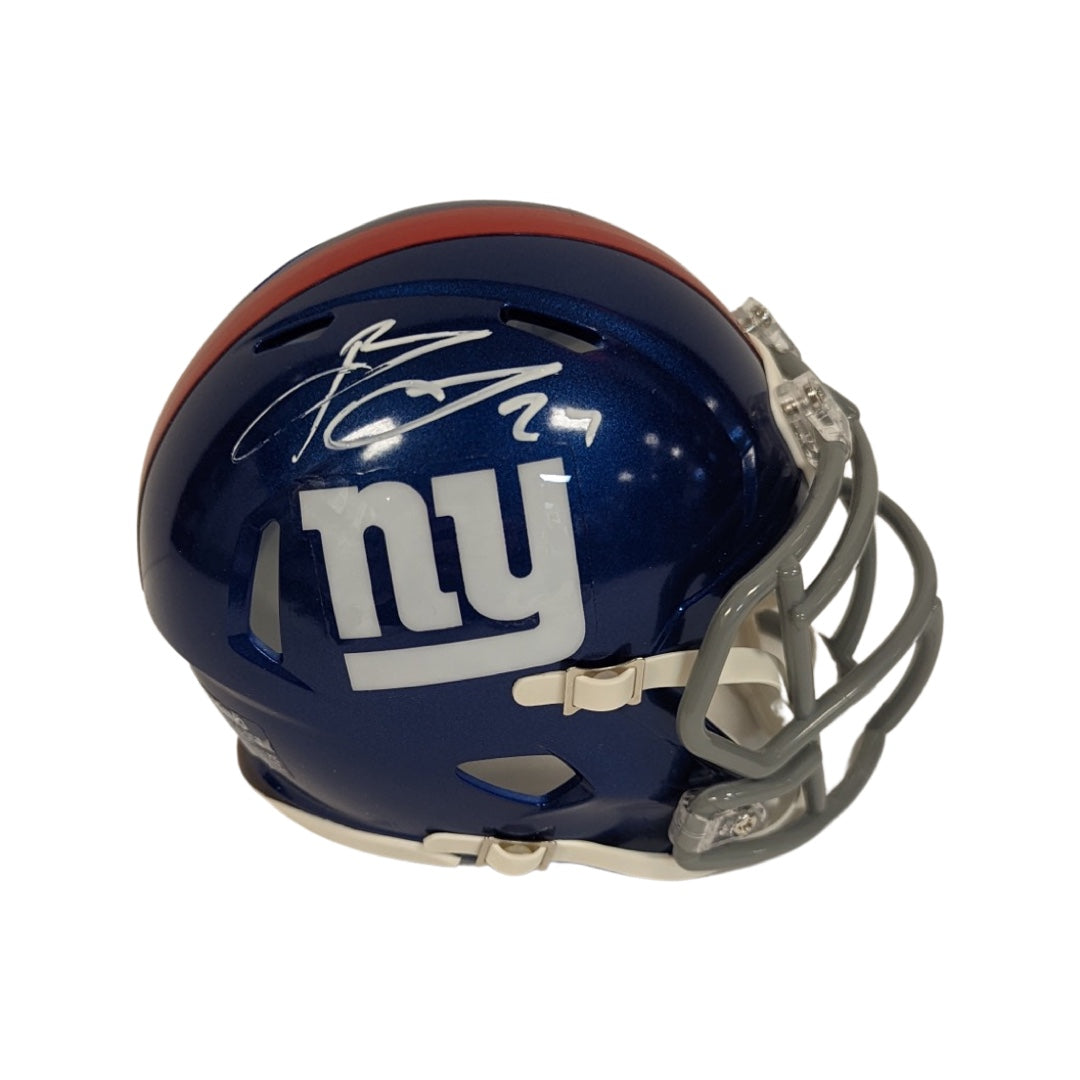 Brandon Jacobs Autographed New York Giants Speed Mini Helmet Steiner CX