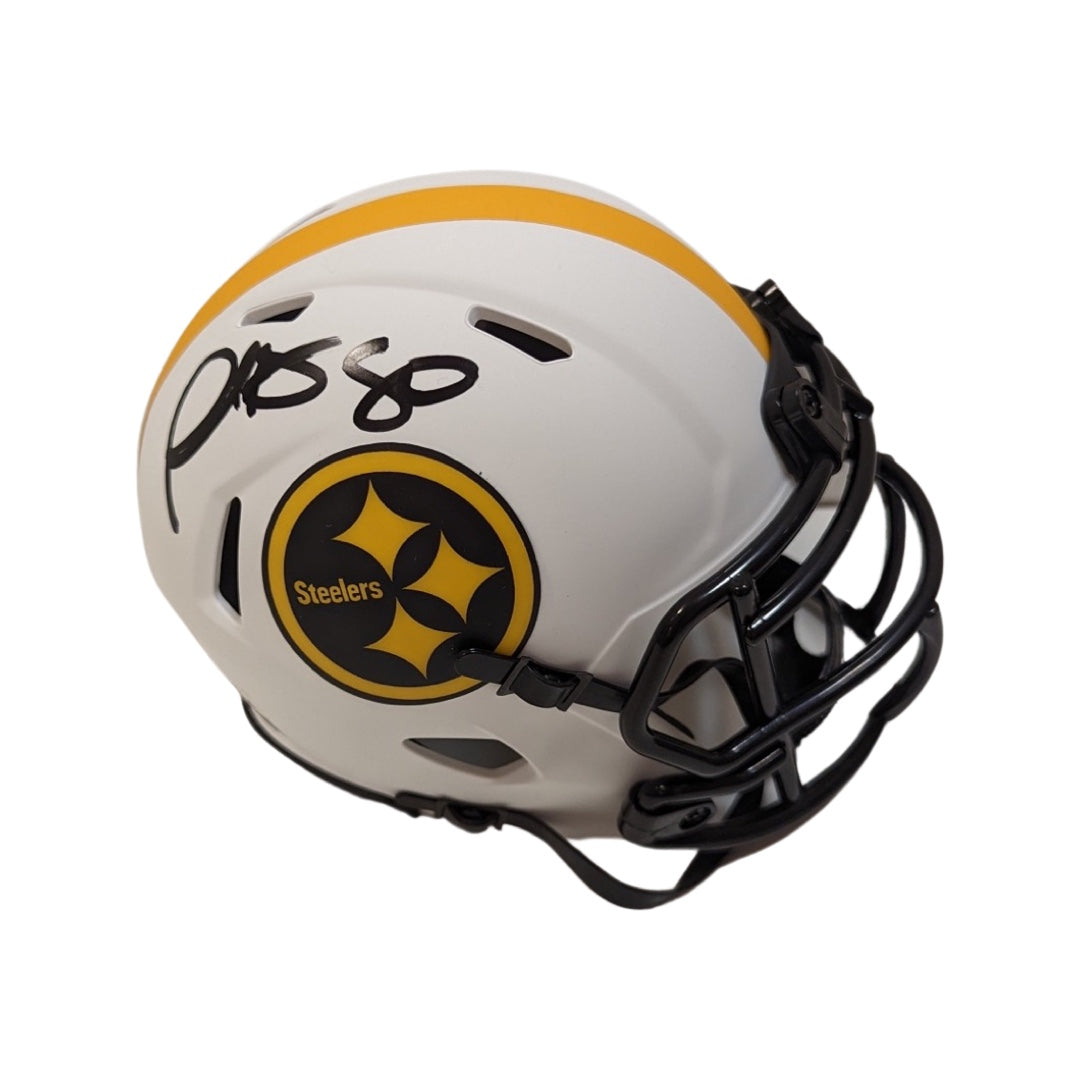 Plaxico Burress Autographed Pittsburgh Steelers Lunar Eclipse Mini Helmet Steiner CX