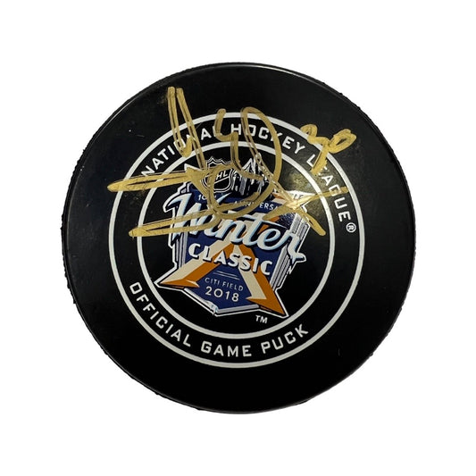 Henrik Lundqvist Autographed New York Rangers 2018 Winter Classic Official Game Puck Fanatics