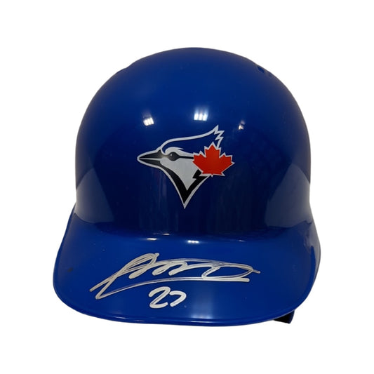 Vladimir Guerrero Jr Autographed Toronto Blue Jays Mini Helmet JSA