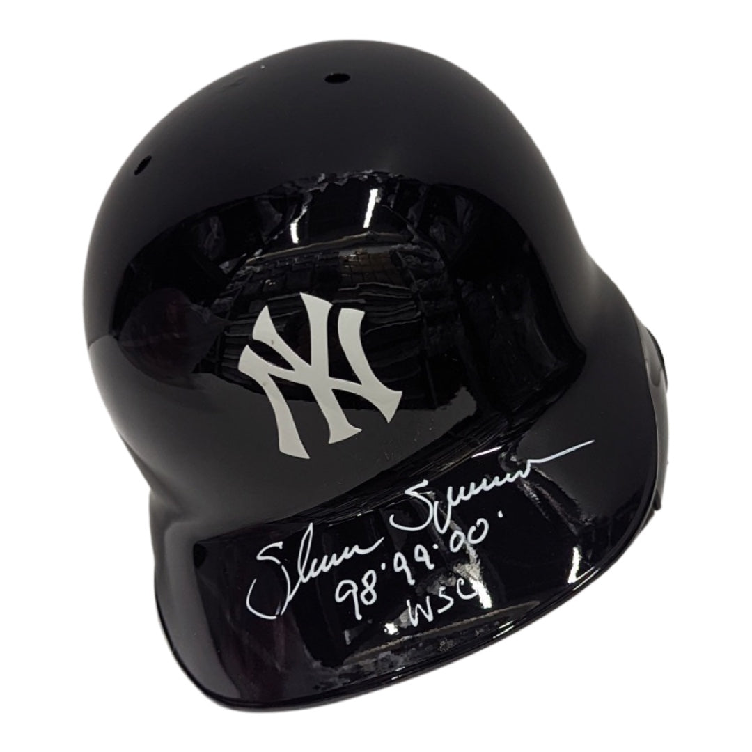 Shane Spencer Autographed New York Yankees Batting Helmet “98, 99, 00 WSC” Inscription Steiner CX
