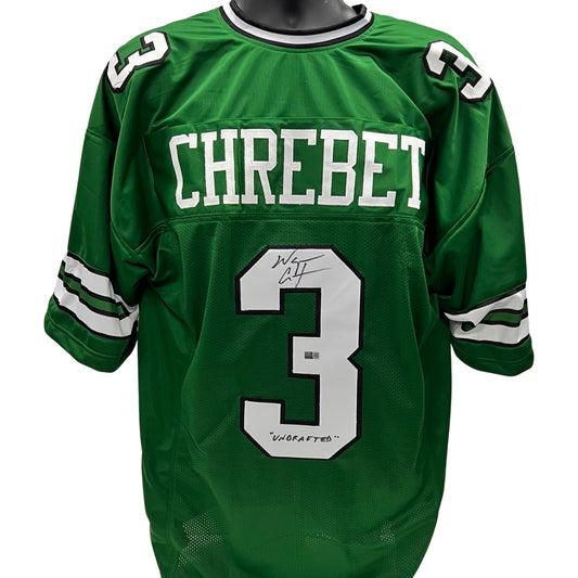 Wayne Chrebet Autographed New York Jets Green #3 Jersey “Undrafted” Inscription Steiner CX