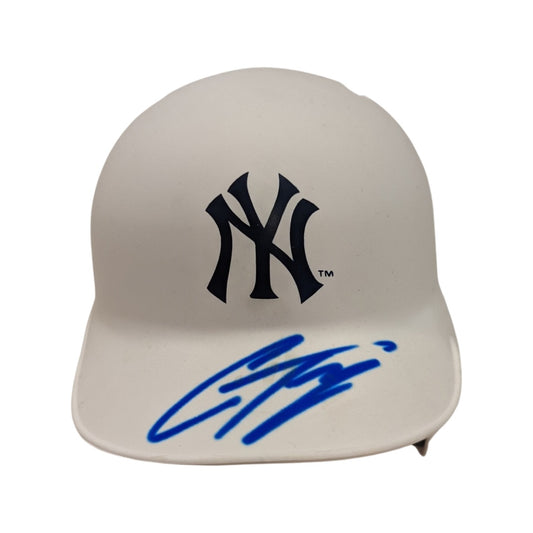 Gleyber Torres Autographed New York Yankees Flat White Batting Helmet MLB
