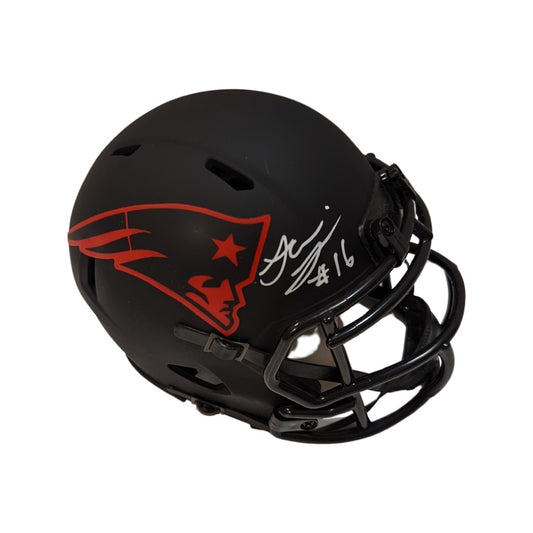 Jakobi Meyers Autographed New England Patriots Eclipse Mini Helmet Steiner CX