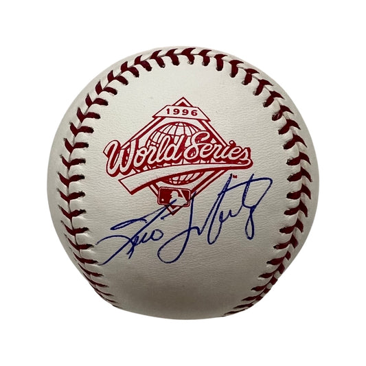 Tino Martinez Autographed New York Yankees 1996 World Series Logo Baseball JSA