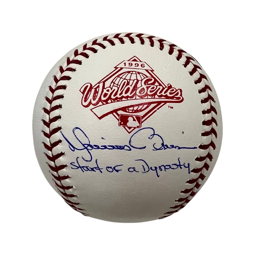 Mariano Rivera Autographed New York Yankees 1996 World Series Logo Baseball “Start of a Dynasty” Inscription Steiner CX
