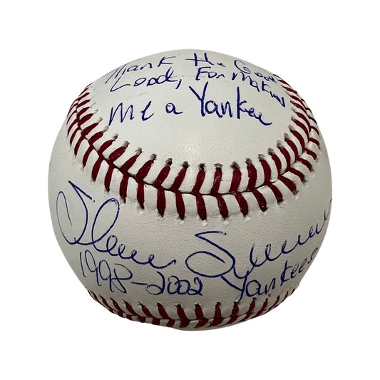 Shane Spencer Autographed New York Yankees OMLB “1998-2002 Yankees, Thank the Good Lord for Making Me a Yankee” Inscription Steiner CX