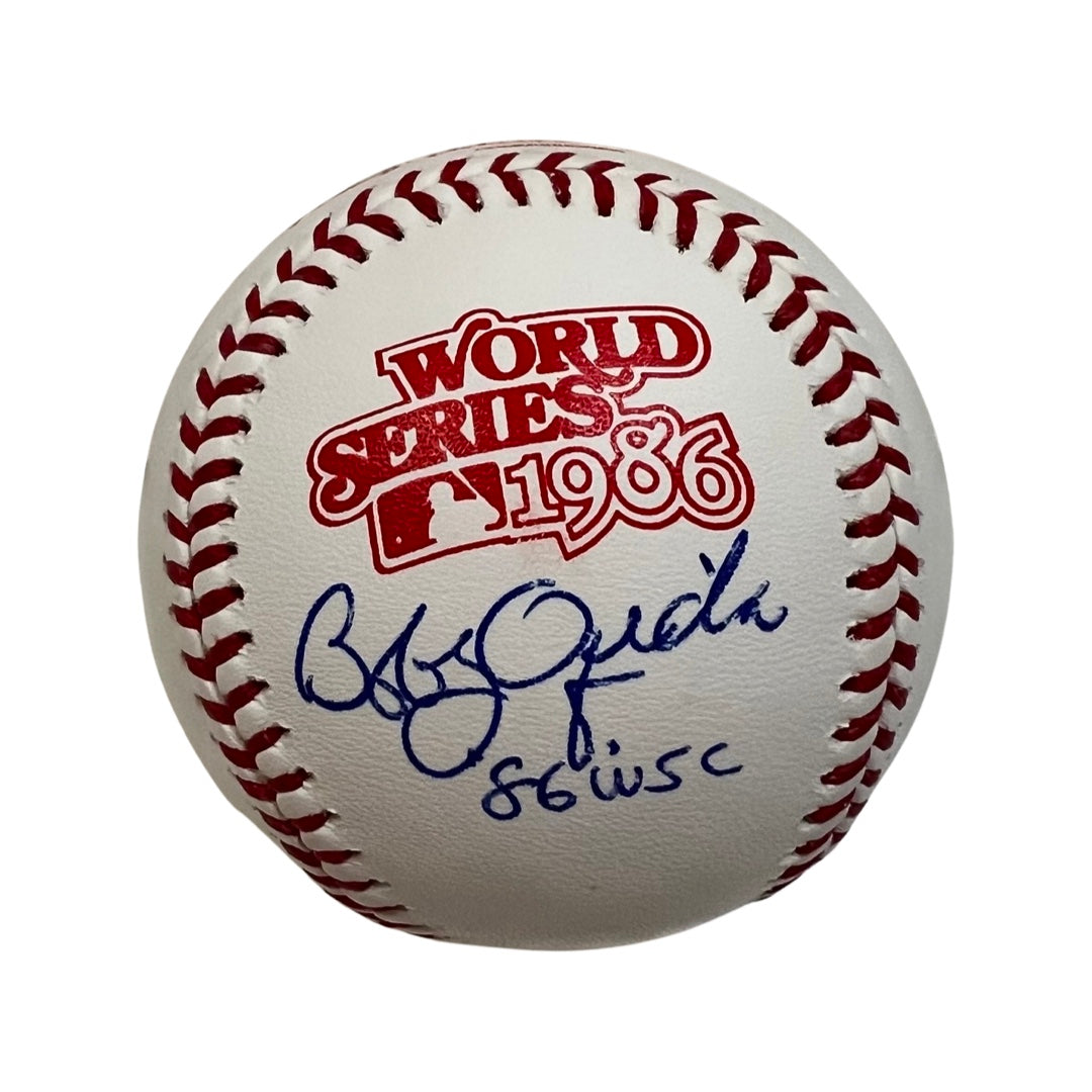Bobby Ojeda Autographed New York Mets 1986 World Series Logo Baseball “86 WSC” Inscription JSA