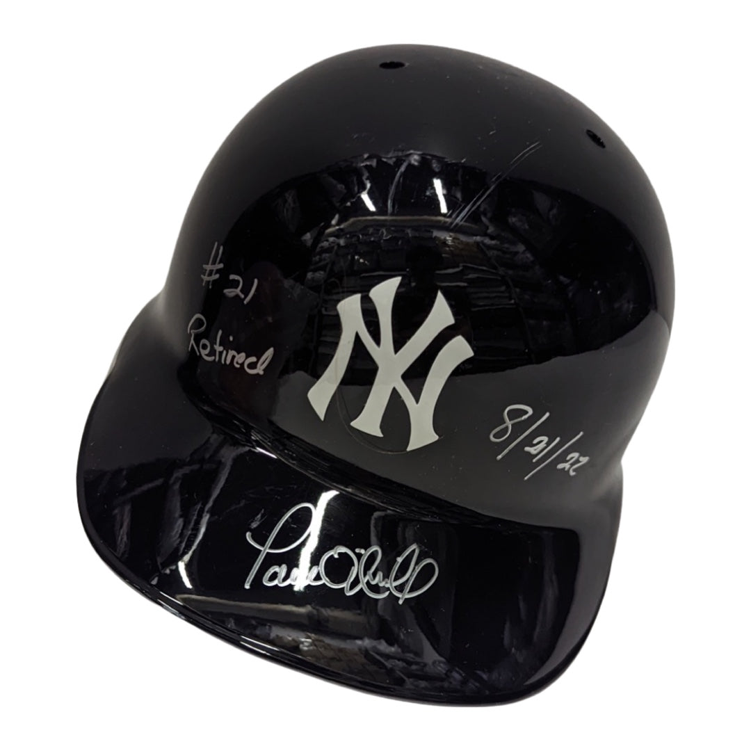 Paul O’Neill Autographed New York Yankees Batting Helmet “#21 Retired 8/21/22” Inscription Steiner CX