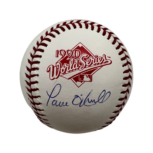 Paul O’Neill Autographed Cincinnati Reds 1990 World Series Logo Baseball JSA