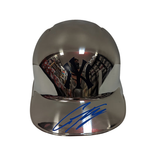 Gleyber Torres Autographed New York Yankees Chrome Mini Helmet MLB