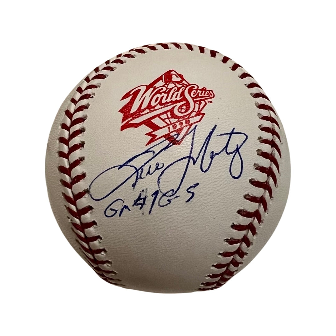 Tino Martinez Autographed New York Yankees 1998 World Series Logo Baseball “Gm 1 GS” Inscription JSA