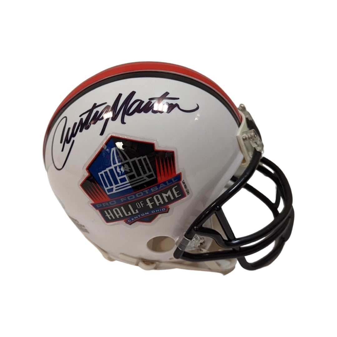 Curtis Martin Autographed NFL Hall of Fame Mini Helmet PSA