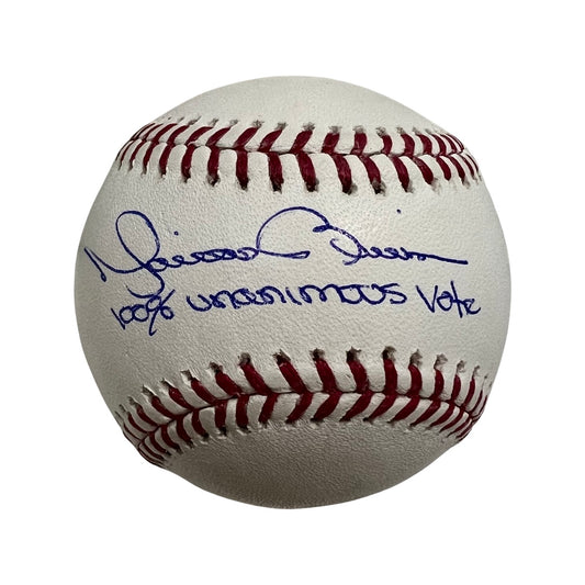 Mariano Rivera Autographed New York Yankees OMLB “100% Unanimous Vote” Inscription Steiner CX