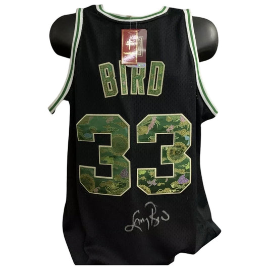 Larry Bird Autographed Autographed Boston Celtics 1985-86 Lunar New Year Mitchell & Ness Swingman Jersey JSA & Larry Bird COA