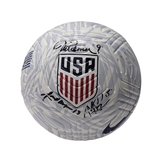 Alex Morgan, Megan Rapinoe & Mia Hamm Autographed USA Soccer Nike Soccer Ball Steiner CX