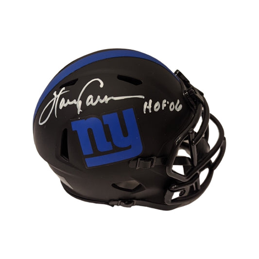 Harry Carson Autographed New York Giants Eclipse Mini Helmet “HOF 06” Inscription JSA