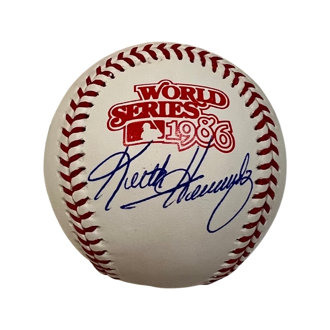 Keith Hernandez Autographed New York Mets 1986 World Series Logo Baseball JSA