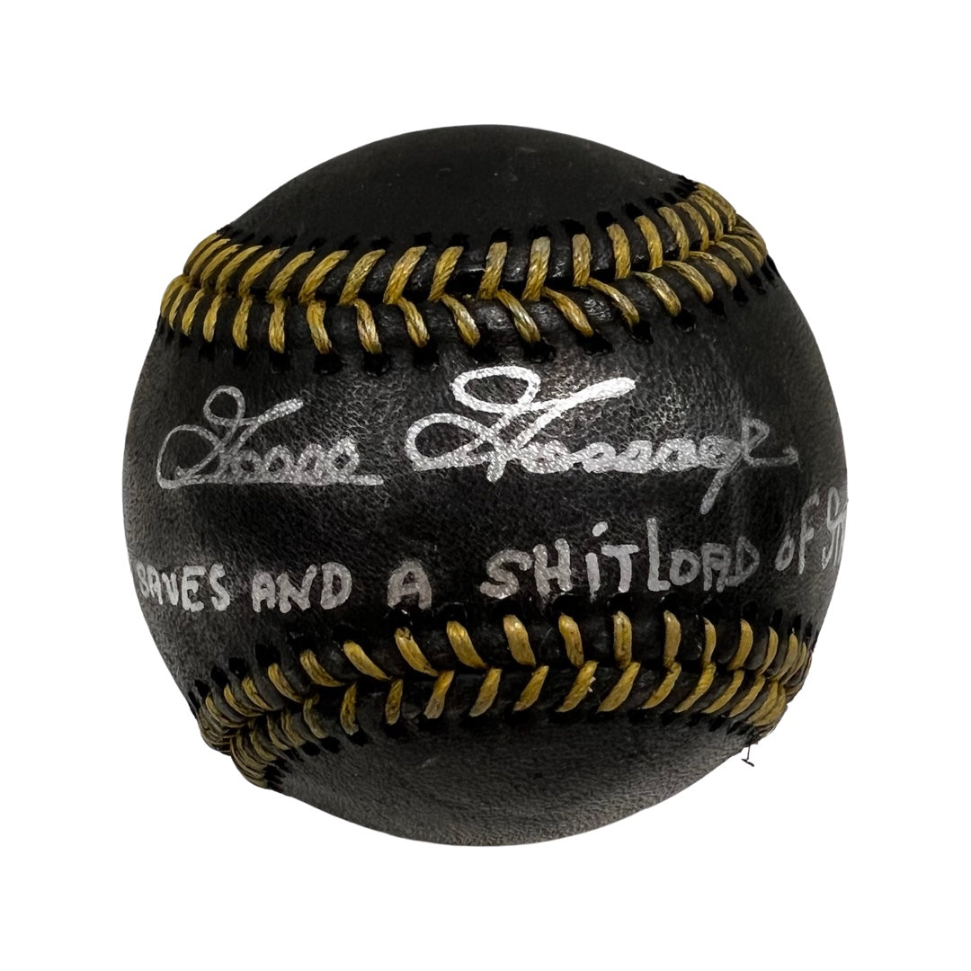 Goose Gossage Autographed Black Leather OMLB “310 Saves And a Shitload of Strikeouts” Inscription JSA