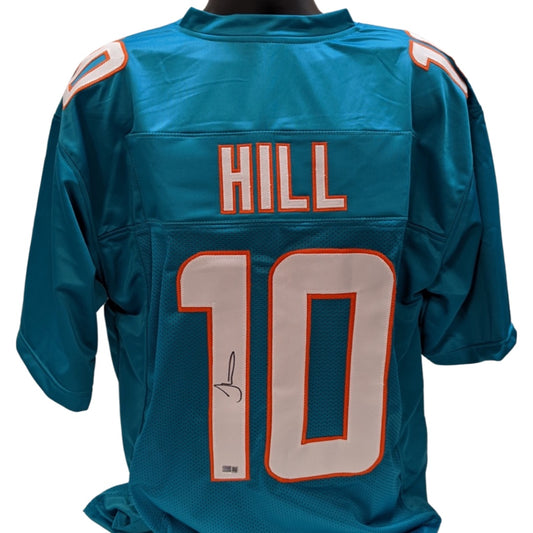 Tyreek Hill Autographed Miami Dolphins Teal Jersey Steiner CX