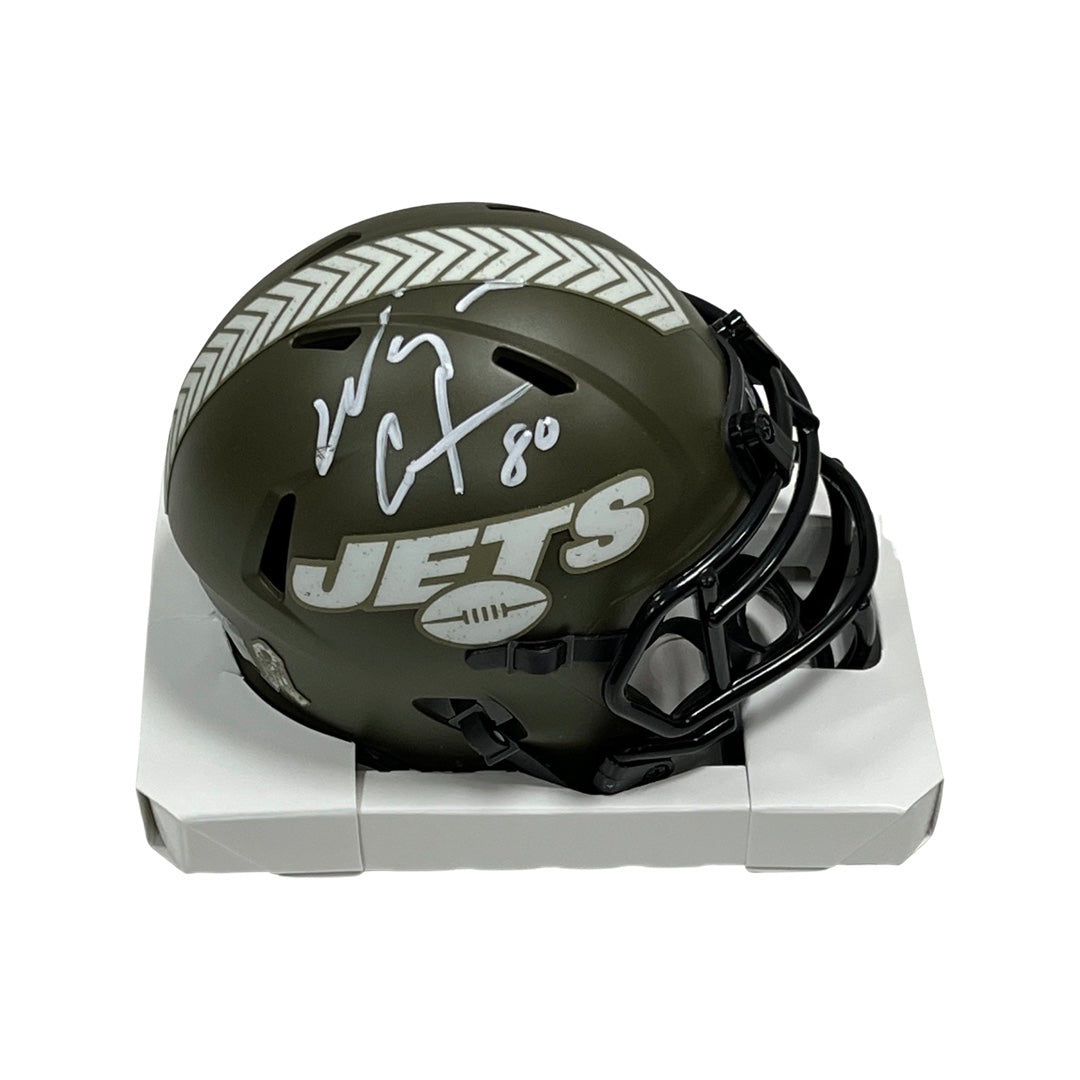 Wayne Chrebet Autographed New York Jets Salute to Service Mini Helmet Steiner CX