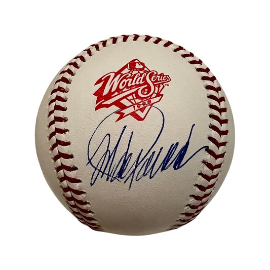 Jorge Posada Autographed New York Yankees 1998 World Series Logo Baseball JSA
