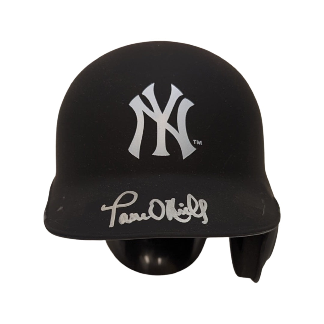 Paul O’Neill Autographed New York Yankees Flat Black Mini Helmet JSA