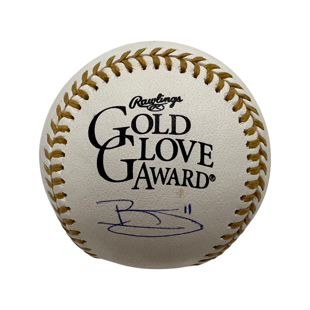Brett Gardner Autographed New York Yankees Gold Glove Logo Baseball JSA