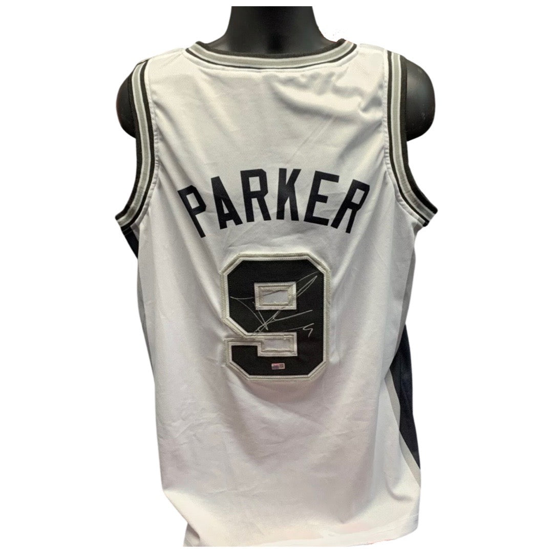 Tony Parker Autographed San Antonio Spurs White Jersey Steiner CX