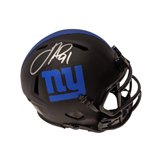 Justin Tuck Autographed New York Giants Eclipse Mini Helmet JSA