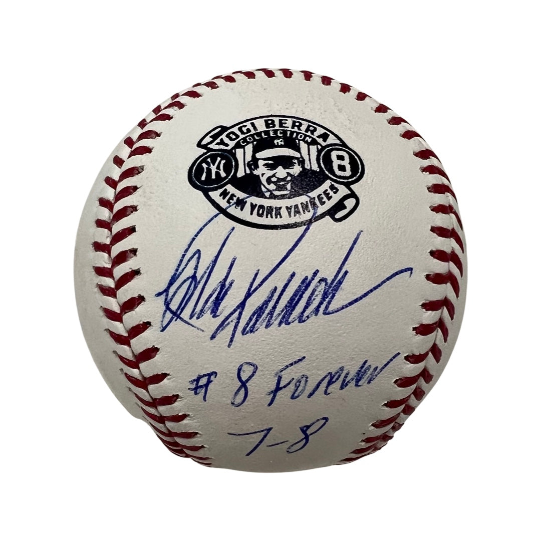 Jorge Posada Autographed New York Yankees Yogi Berra Logo Baseball “#8 Forever” Inscription LE to 8 JSA