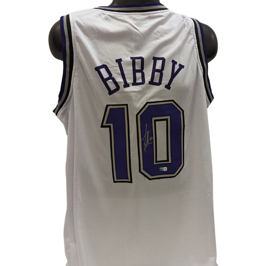 Mike Bibby Autographed Sacramento Kings White Jersey Steiner CX