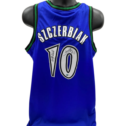 Wally Szczerbiak Autographed Minnesota Timberwolves Blue Jersey “Wally World” Inscription Steiner CX