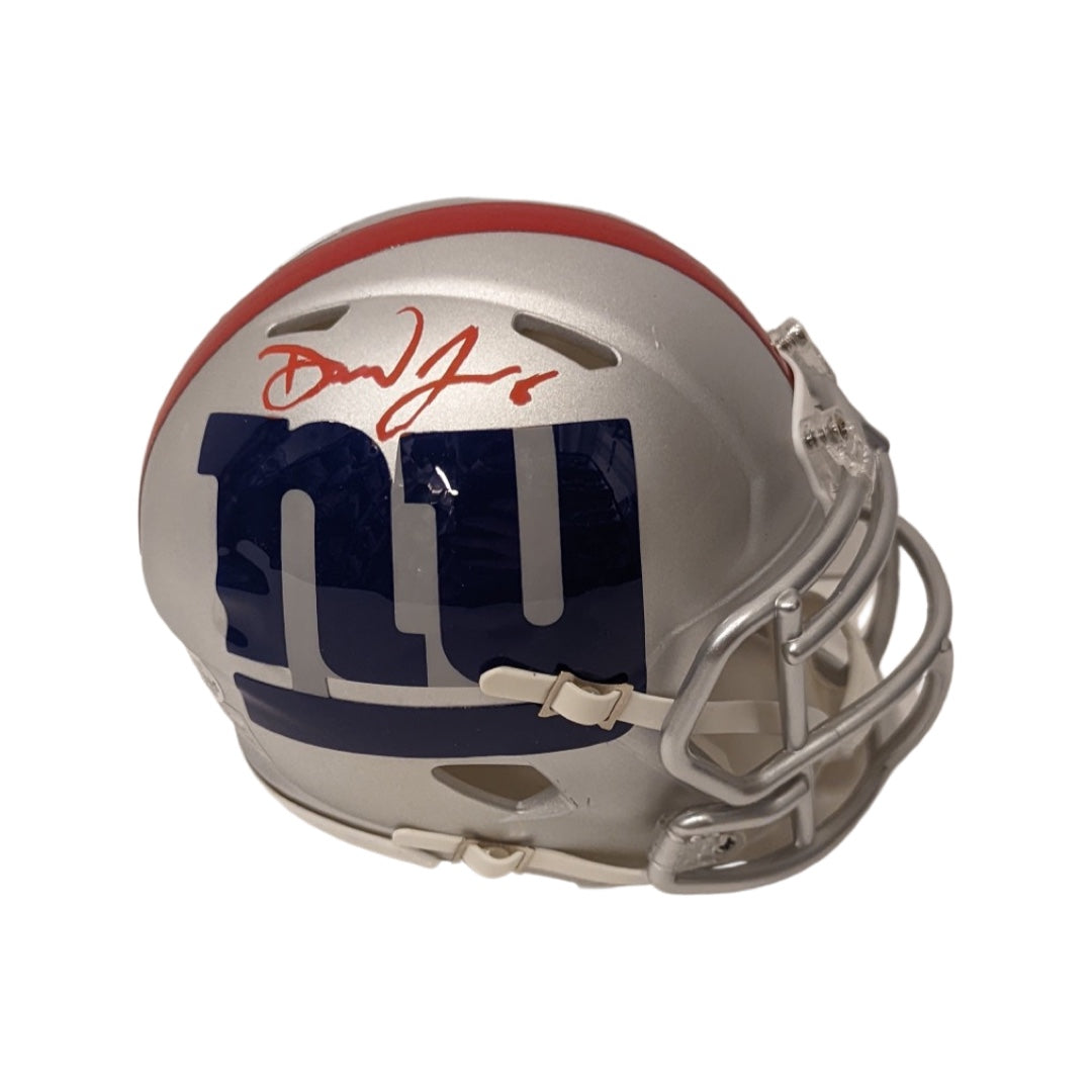 Daniel Jones Autographed New York Giants Amp Mini Helmet Beckett