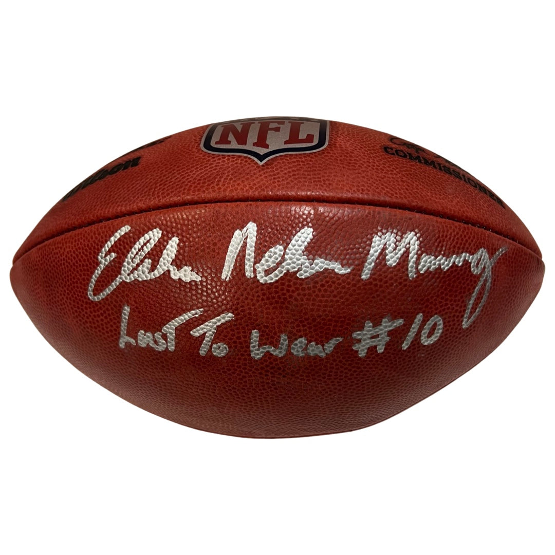 Eli Manning Autographed New York Giants NFL Duke Football “Elisha Nelson Manning, Last to Wear #10” Inscriptions Fanatics