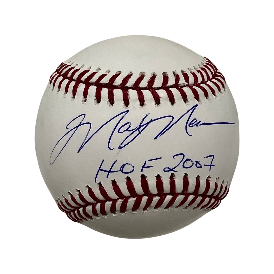 Mark Messier Autographed New York Rangers OMLB “HOF 2007” Inscription Steiner CX