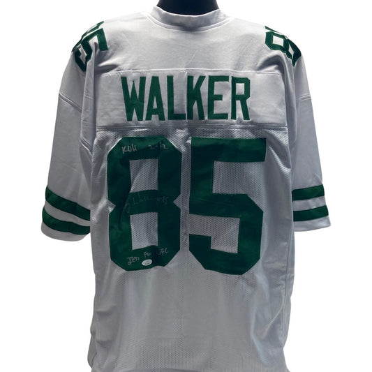 Wesley Walker Autographed New York Jets White Jersey “ROH 2012, Jet for Life” Inscriptions JSA