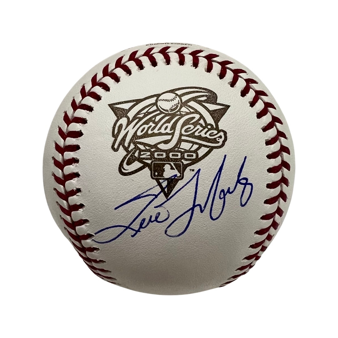Tino Martinez Autographed New York Yankees 2000 World Series Logo Baseball JSA